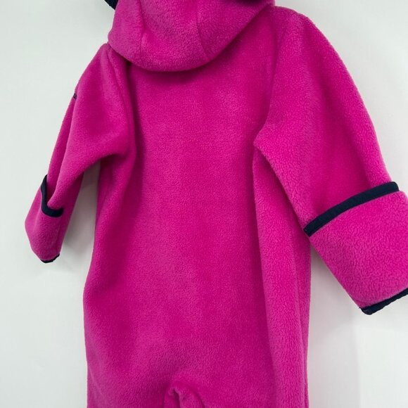 Columbia Polar Fleece Snowsuit bear ears baby girl 6 to 12 months - Picture 10 of 11